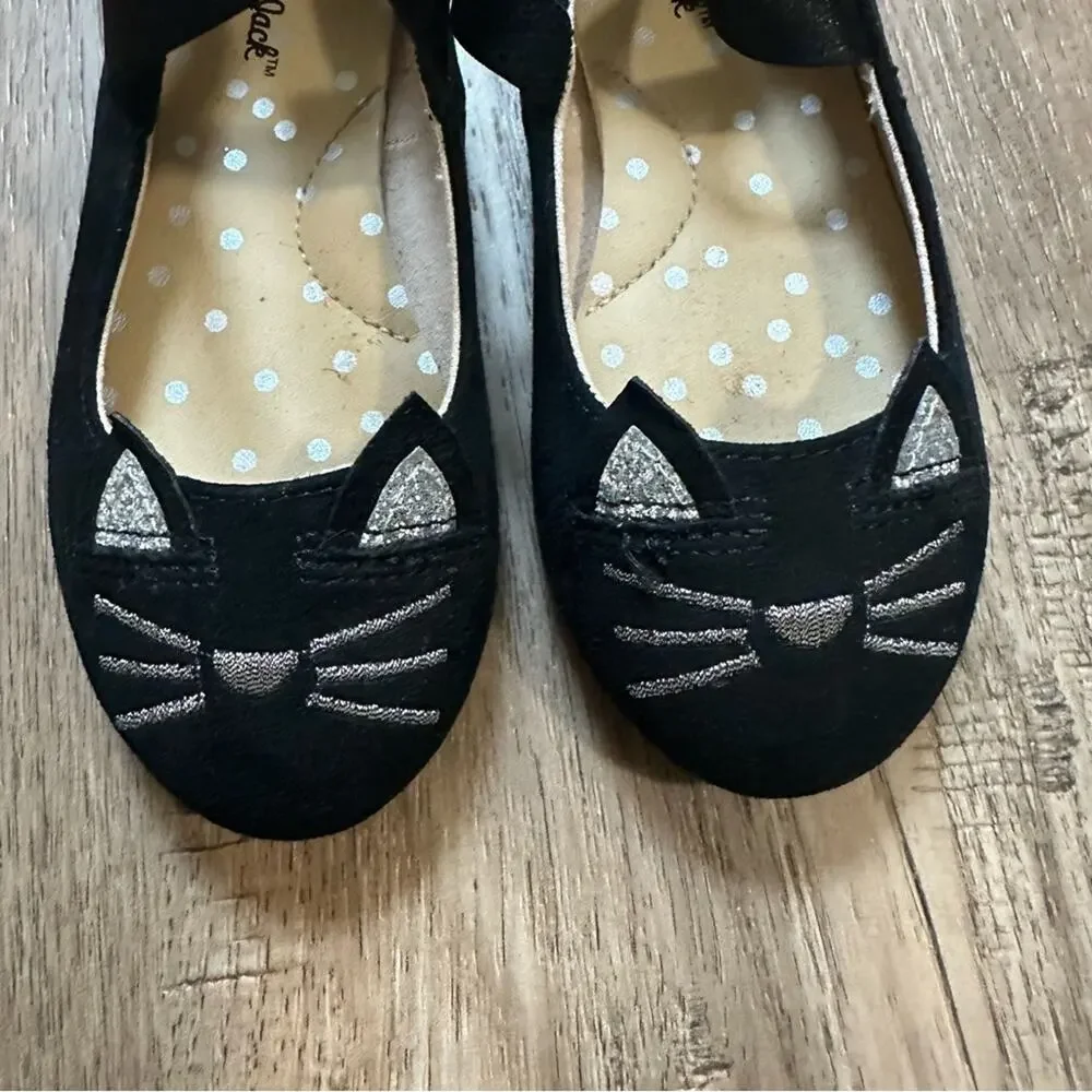 NEW! Cat & Jack Girl’s Trinity Slip-On Ballet Flats, Cat, Zippered, Size 8